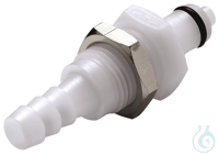 CPC coupling POM, male, w/ valve, mount., Ø 3,2 mm